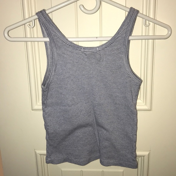 BRANDY MELVILLE TANK light blue and white stripes - Picture 2 of 4